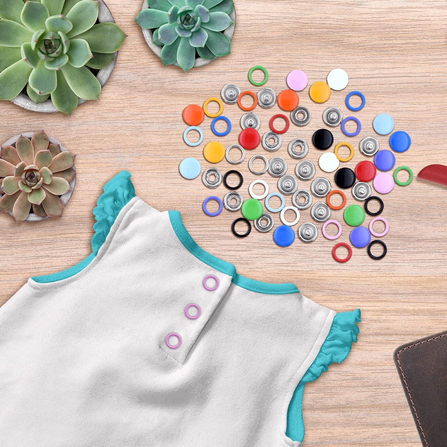 Kit de Botones a Presión de Metal Mandala Crafts 200 Unidades