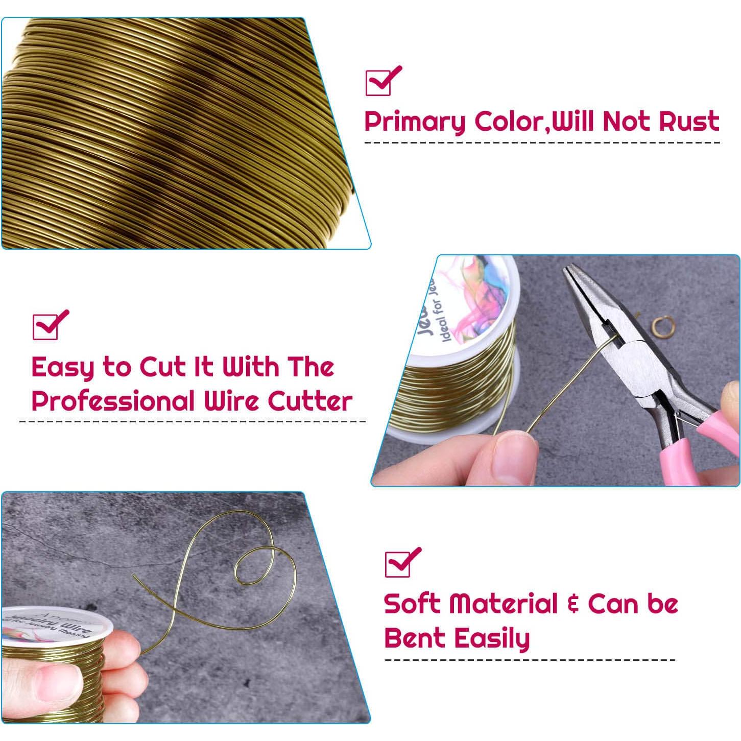 Alambre de Joyería Anezus 22 Calibres Cobre Bronce Antiguo 45m