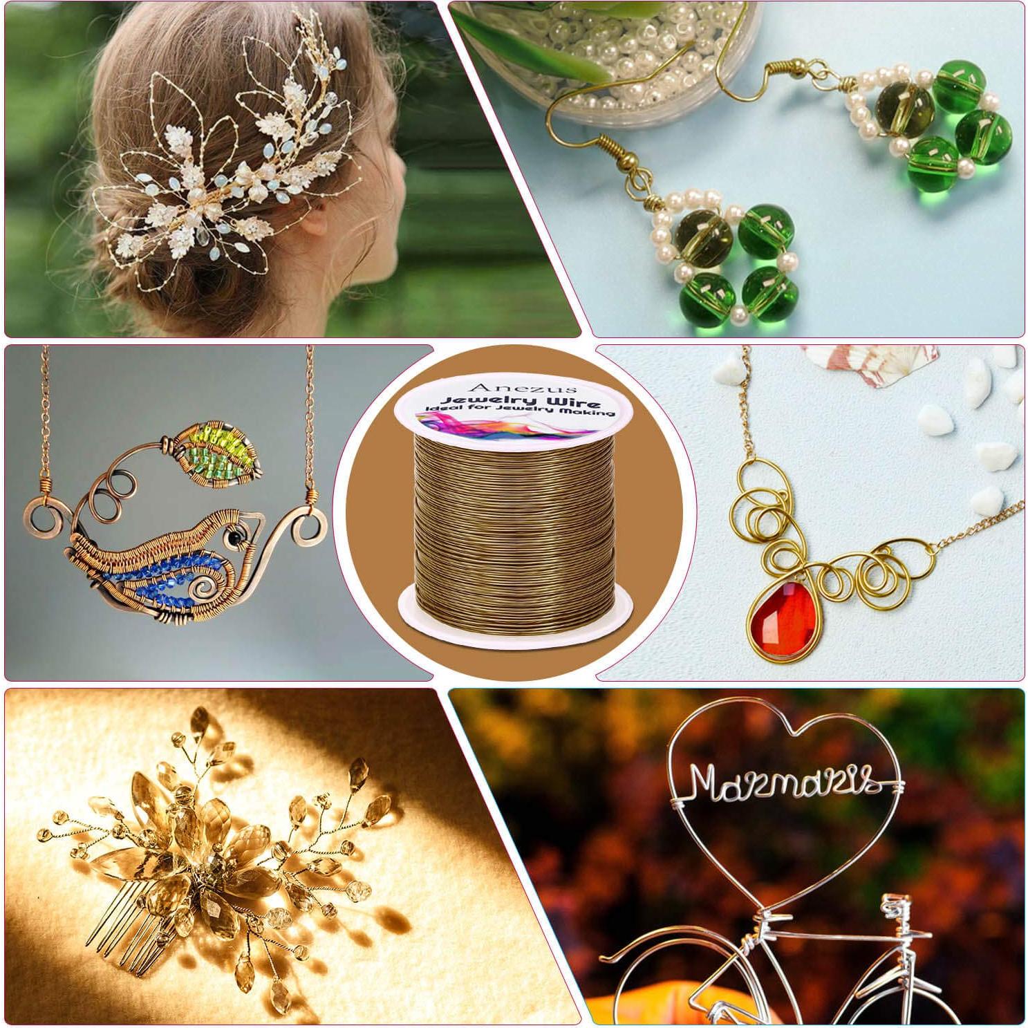 Alambre de Joyería Anezus 22 Calibres Cobre Bronce Antiguo 45m