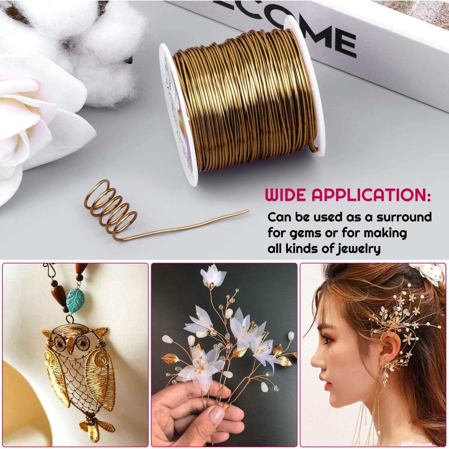 Alambre de Joyería Anezus 22 Calibres Cobre Bronce Antiguo 45m