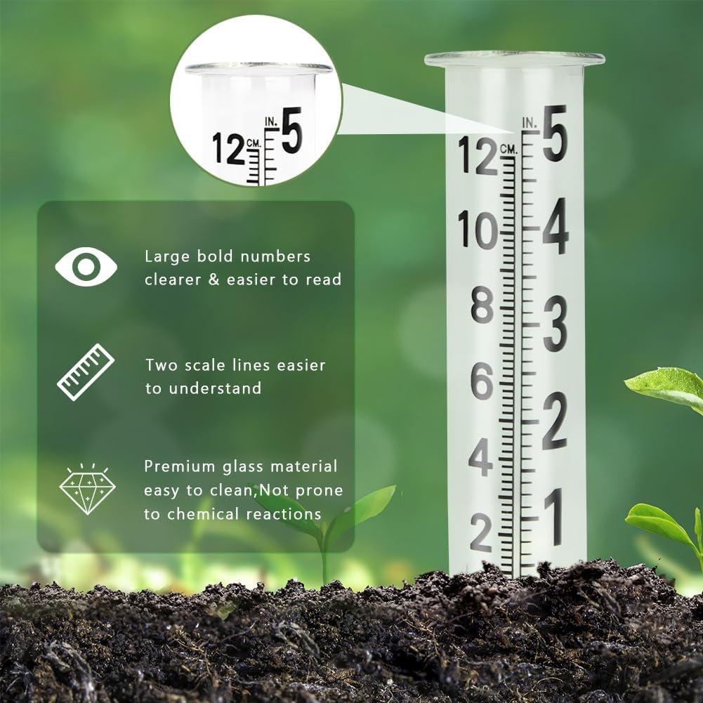 Tubo de Reemplazo para Pluviómetro HOBYLUBY 5" Vidrio 2 Pcs