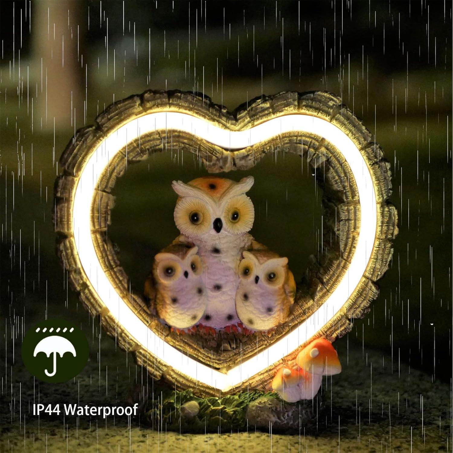 Estatua de Búho Solar xxoasis para Jardín con Luces LED