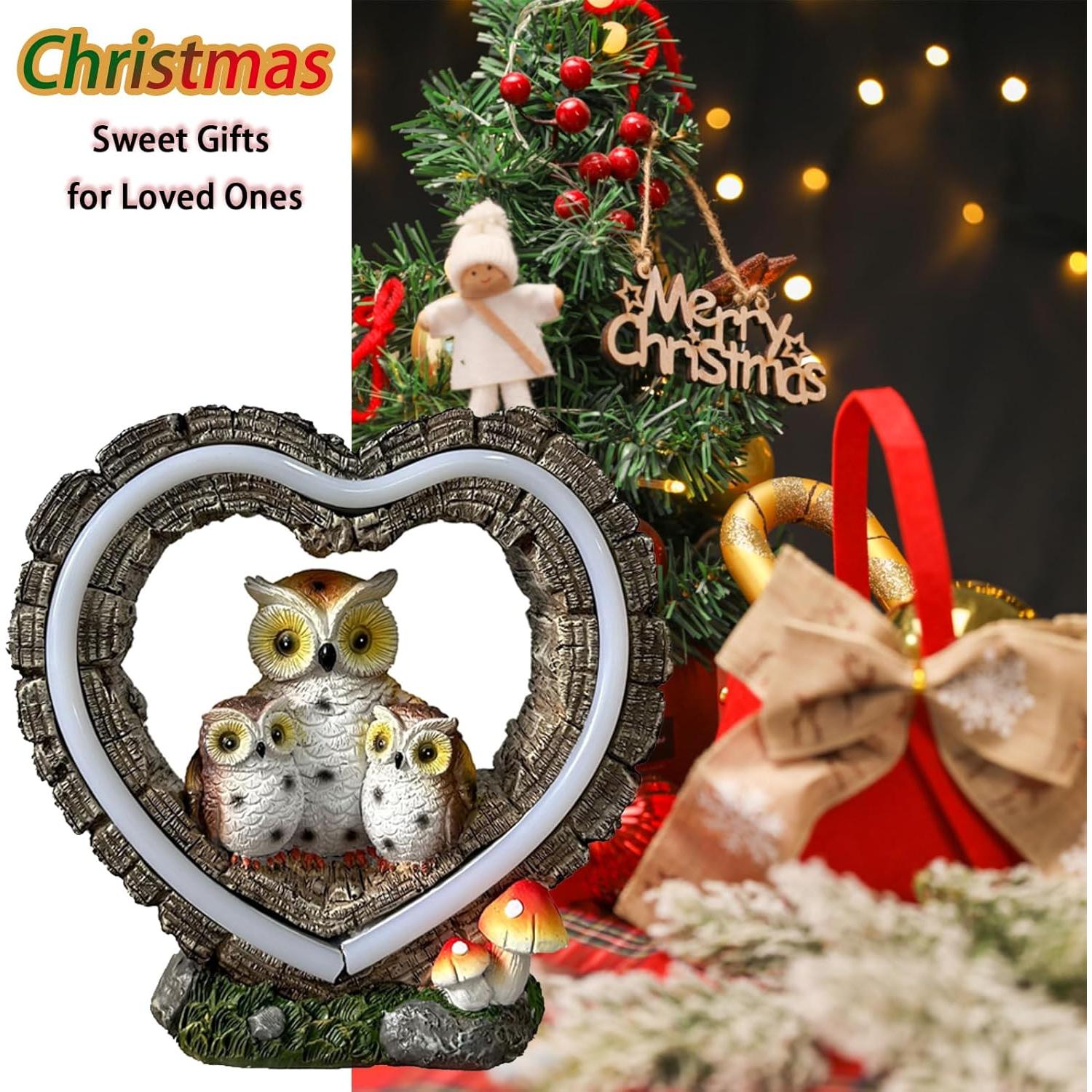 Estatua de Búho Solar xxoasis para Jardín con Luces LED