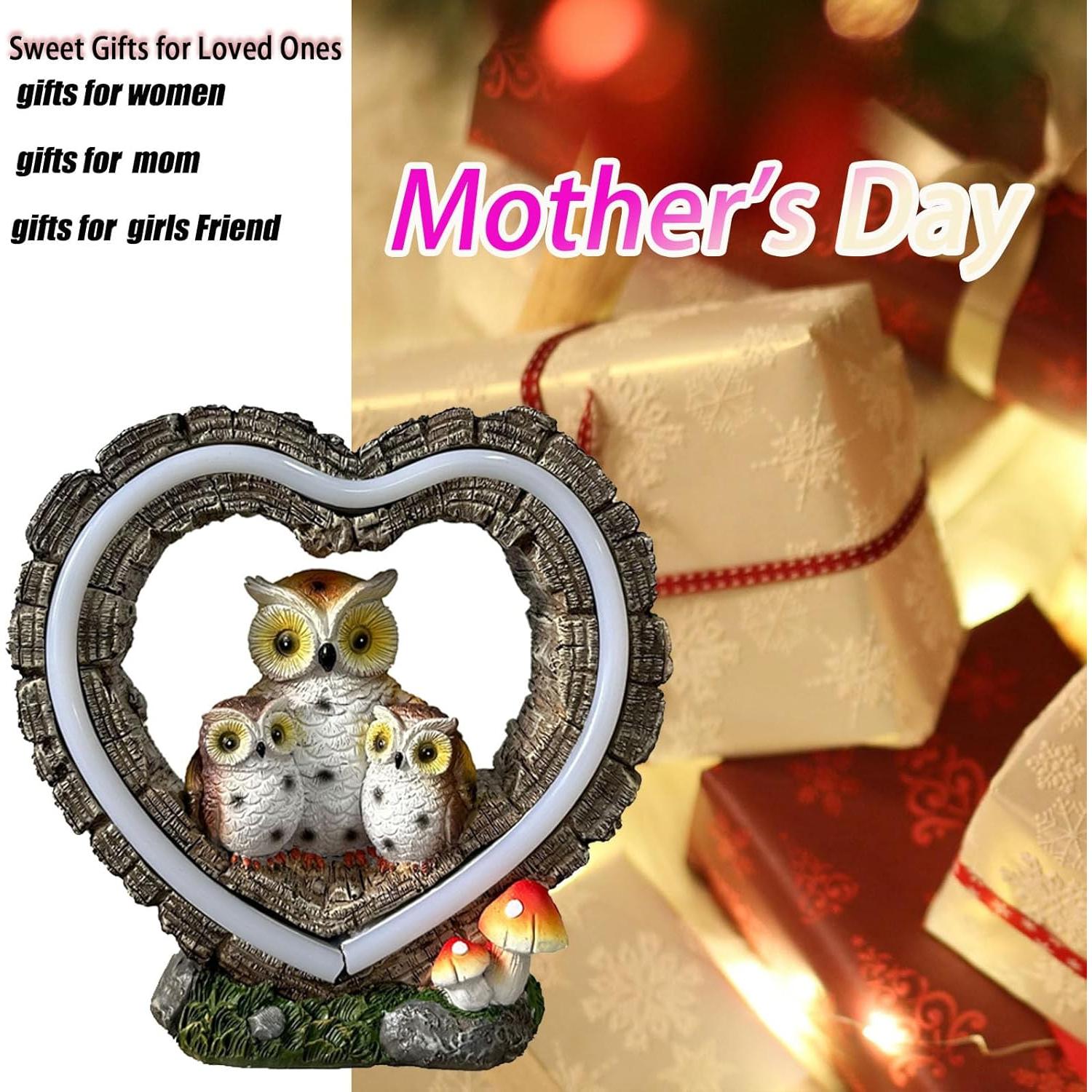 Estatua de Búho Solar xxoasis para Jardín con Luces LED