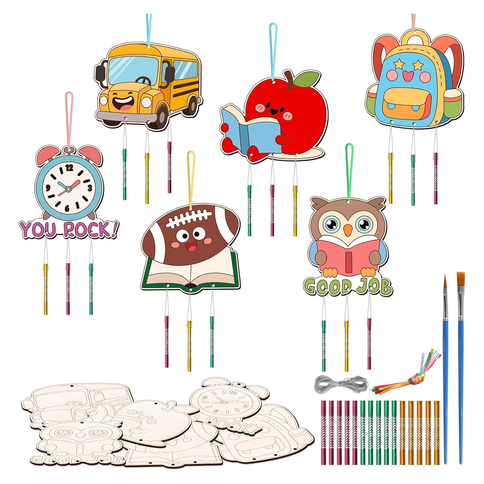 Kit de Campanas de Viento BAPHILE 6 Piezas para Pintar