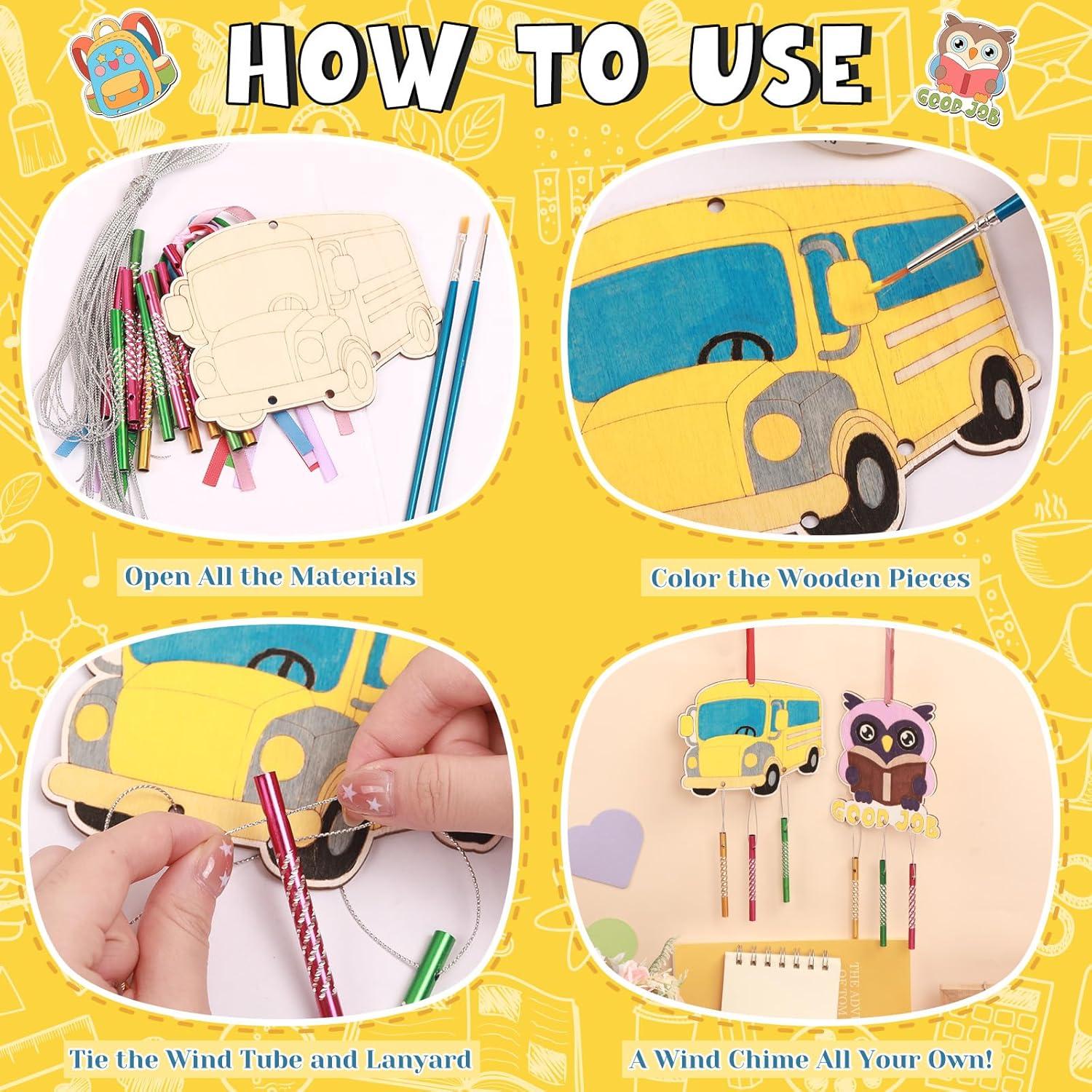 Kit de Campanas de Viento BAPHILE 6 Piezas para Pintar