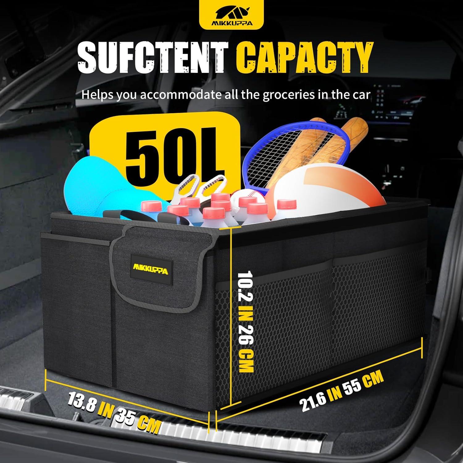 Organizador de Maletero MIKKUPPA 50L Plegable Negro