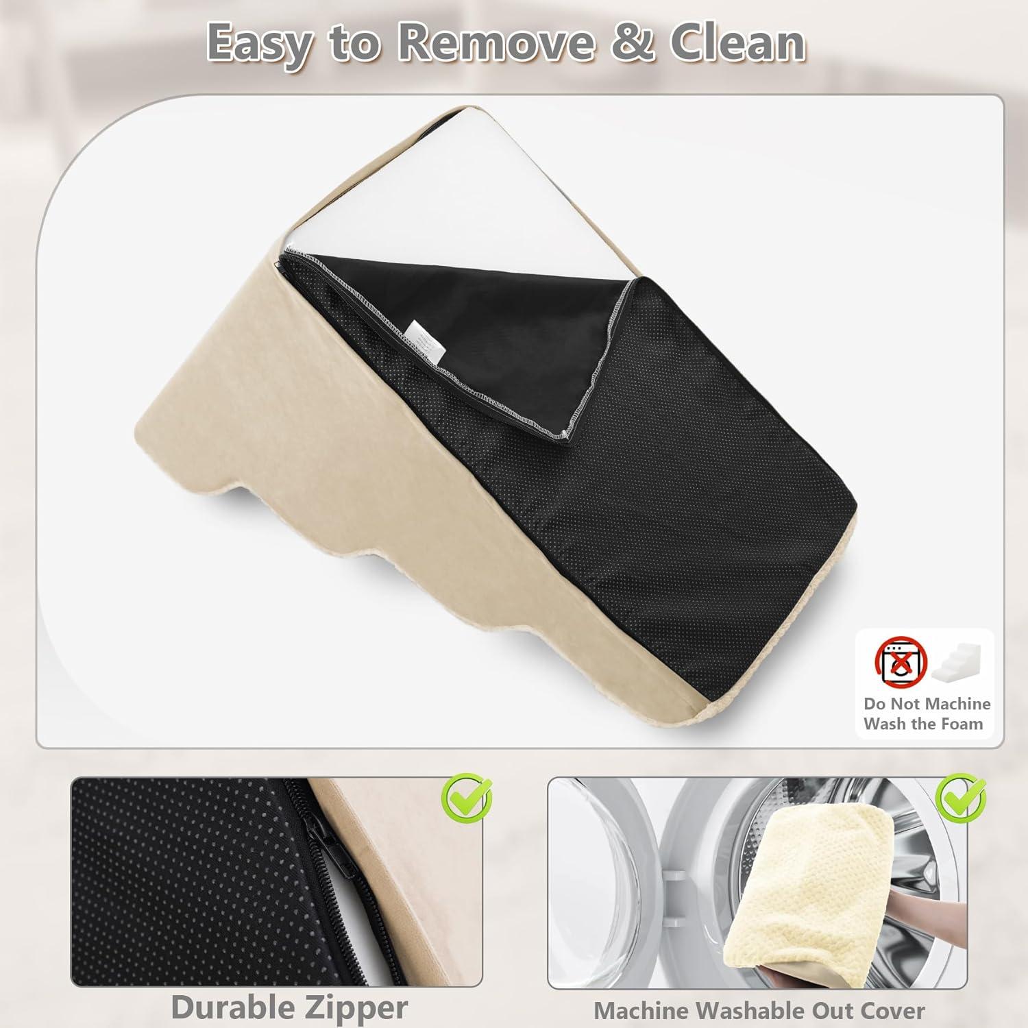 Escalera Curvada para Perros MIHIKK 3 Pasos Antideslizante Beige