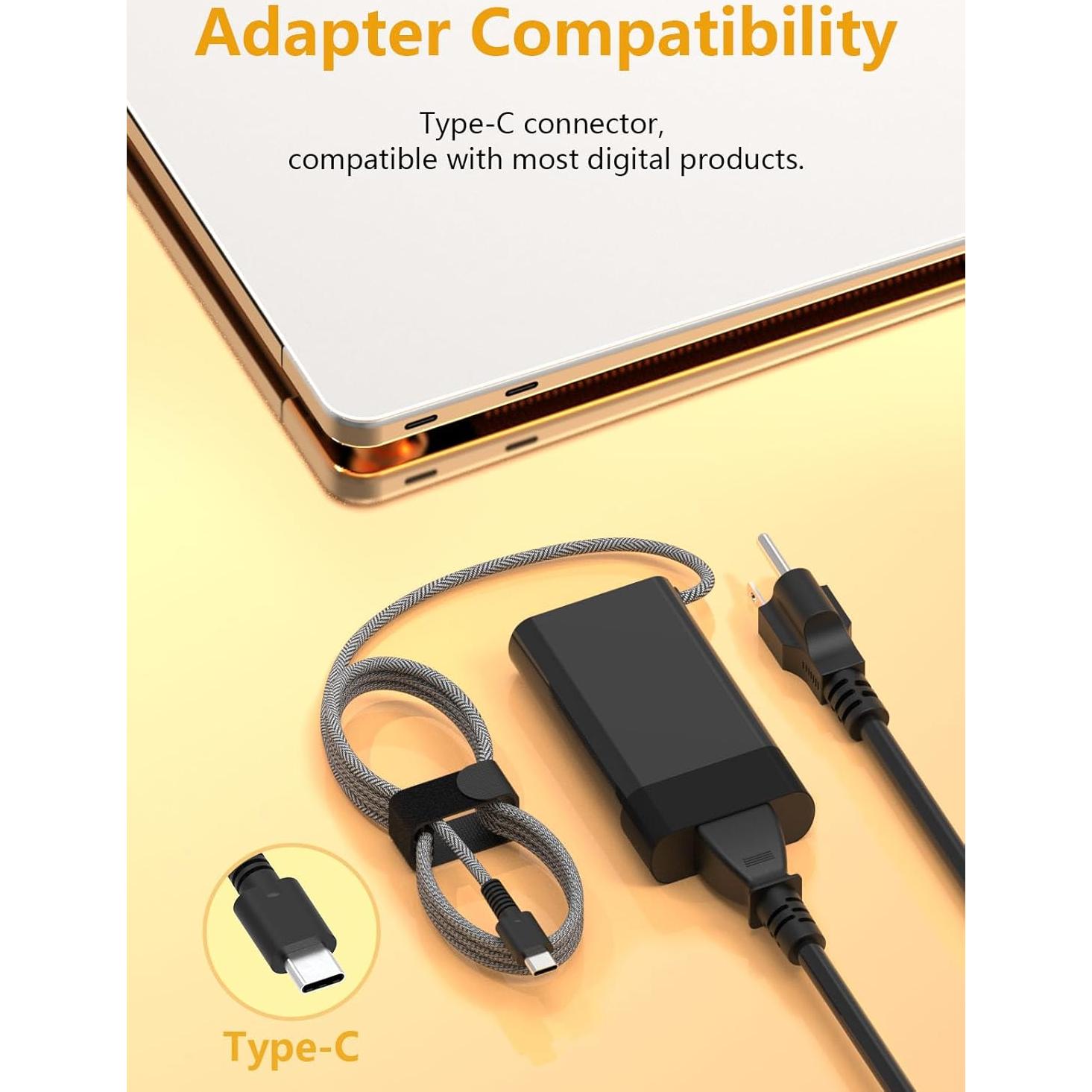 Cargador Laptop HP 65W USB C Rápido para Spectre, Envy, Elite