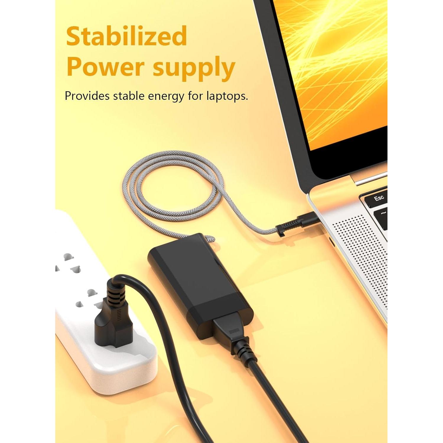 Cargador Laptop HP 65W USB C Rápido para Spectre, Envy, Elite