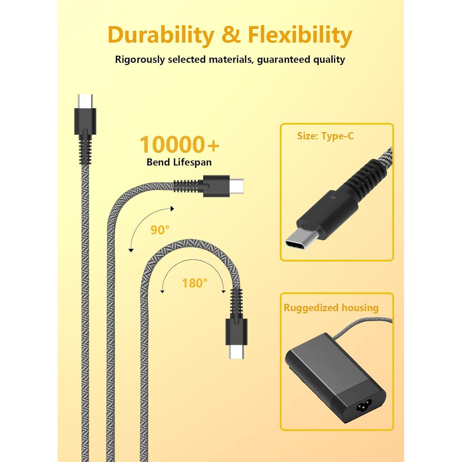 Cargador Laptop HP 65W USB C Rápido para Spectre, Envy, Elite