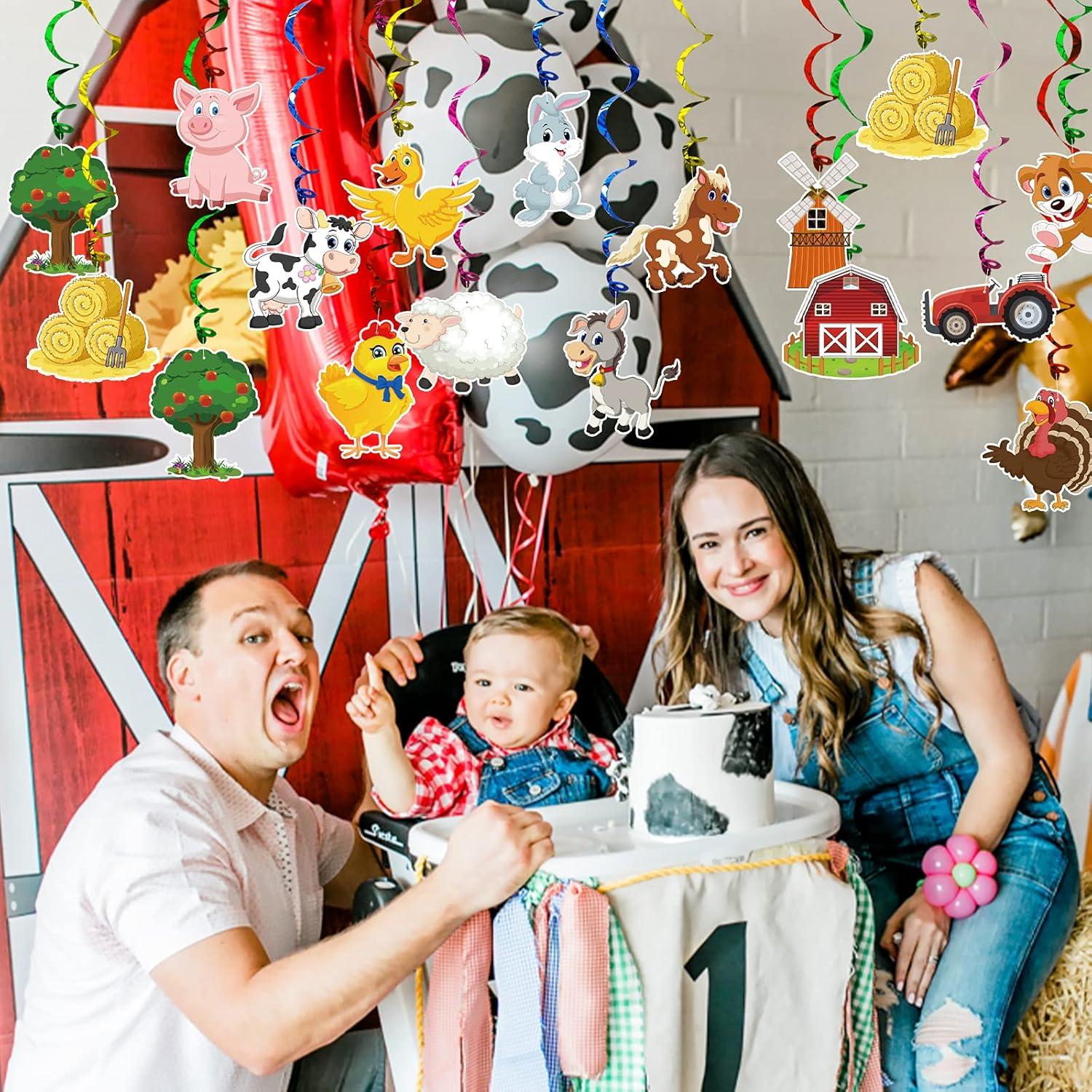 Decoraciones Colgantes de Fiesta de Animales de Granja - 30 Piezas