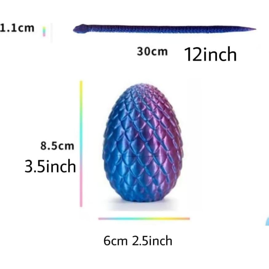 Juguete de Escritorio Serpiente Articulada 3D Negra Roja