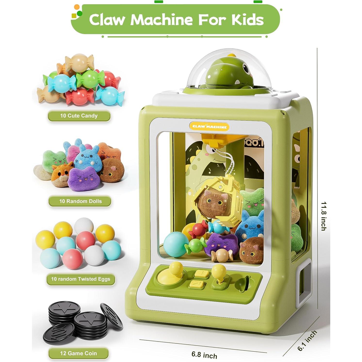 Mini Máquina de Garras Jovow con 30 Juguetes Dinosaurio