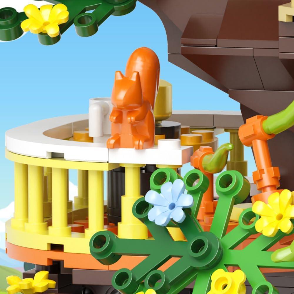 Conjunto de Bloques de Construcción Casa de Árbol Iluminada 1877pcs