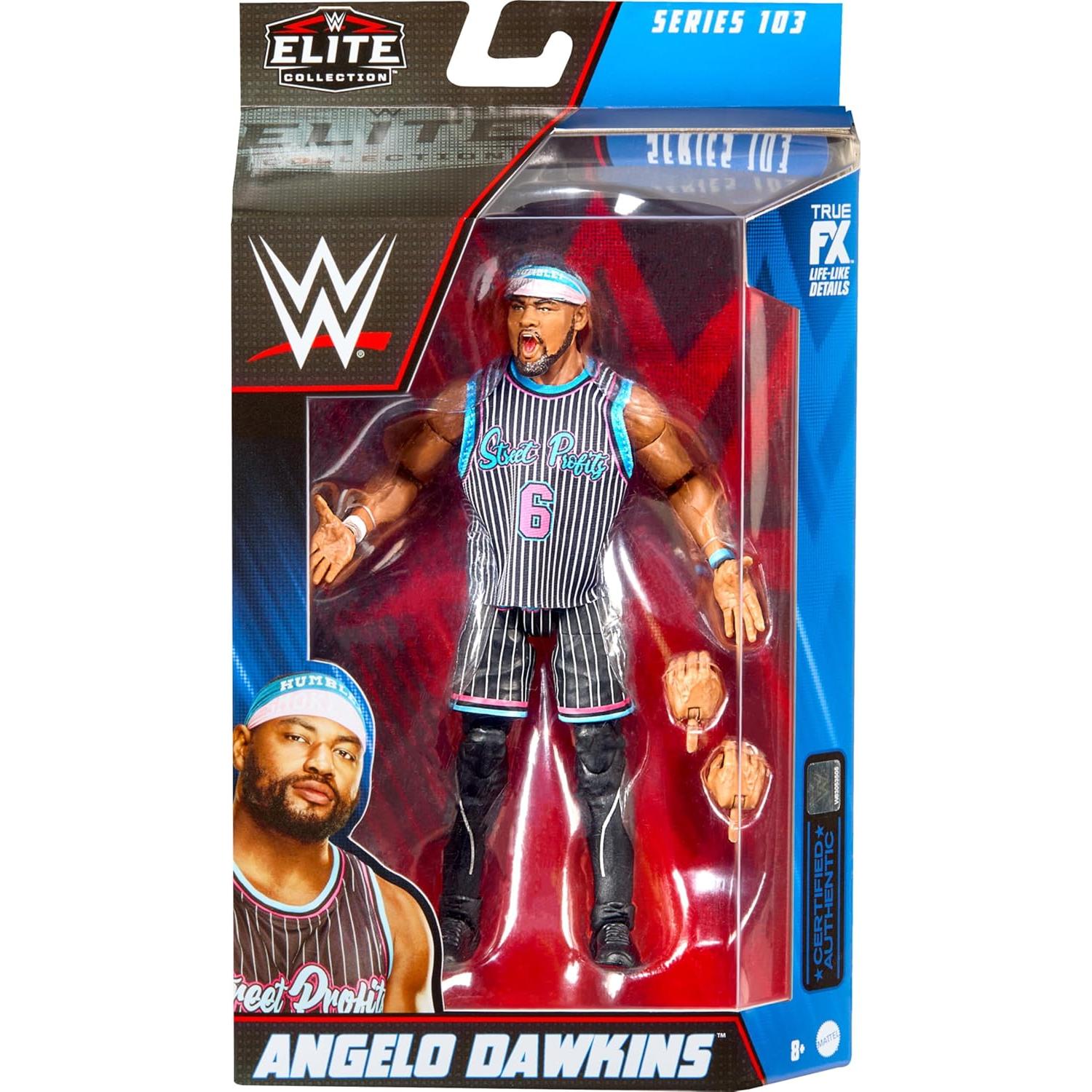 Figura de Acción WWE Elite Mattel Angelo Dawkins 15 cm