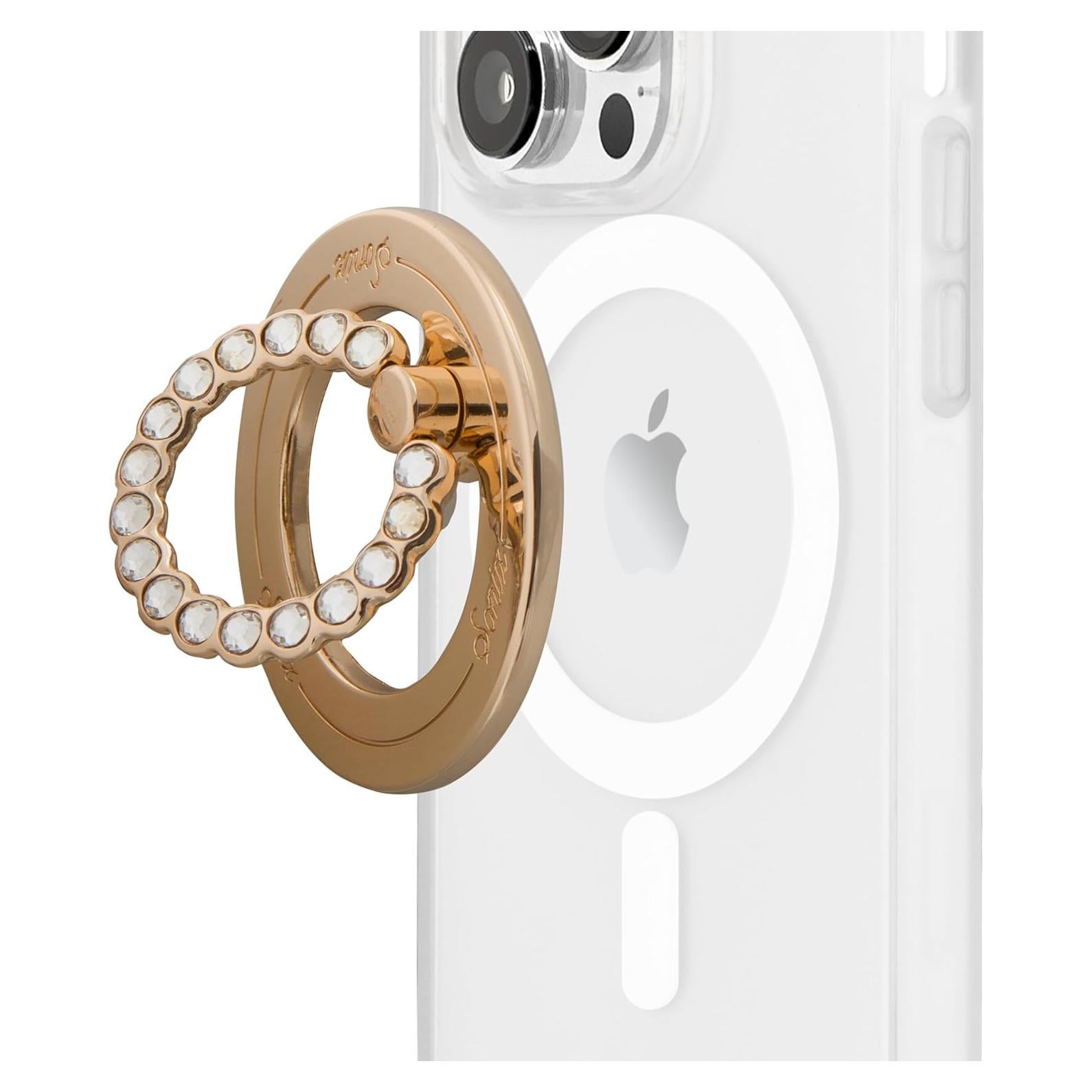 Soporte Magnético para Teléfono Lenntek MagSafe Oro/Rhinestone