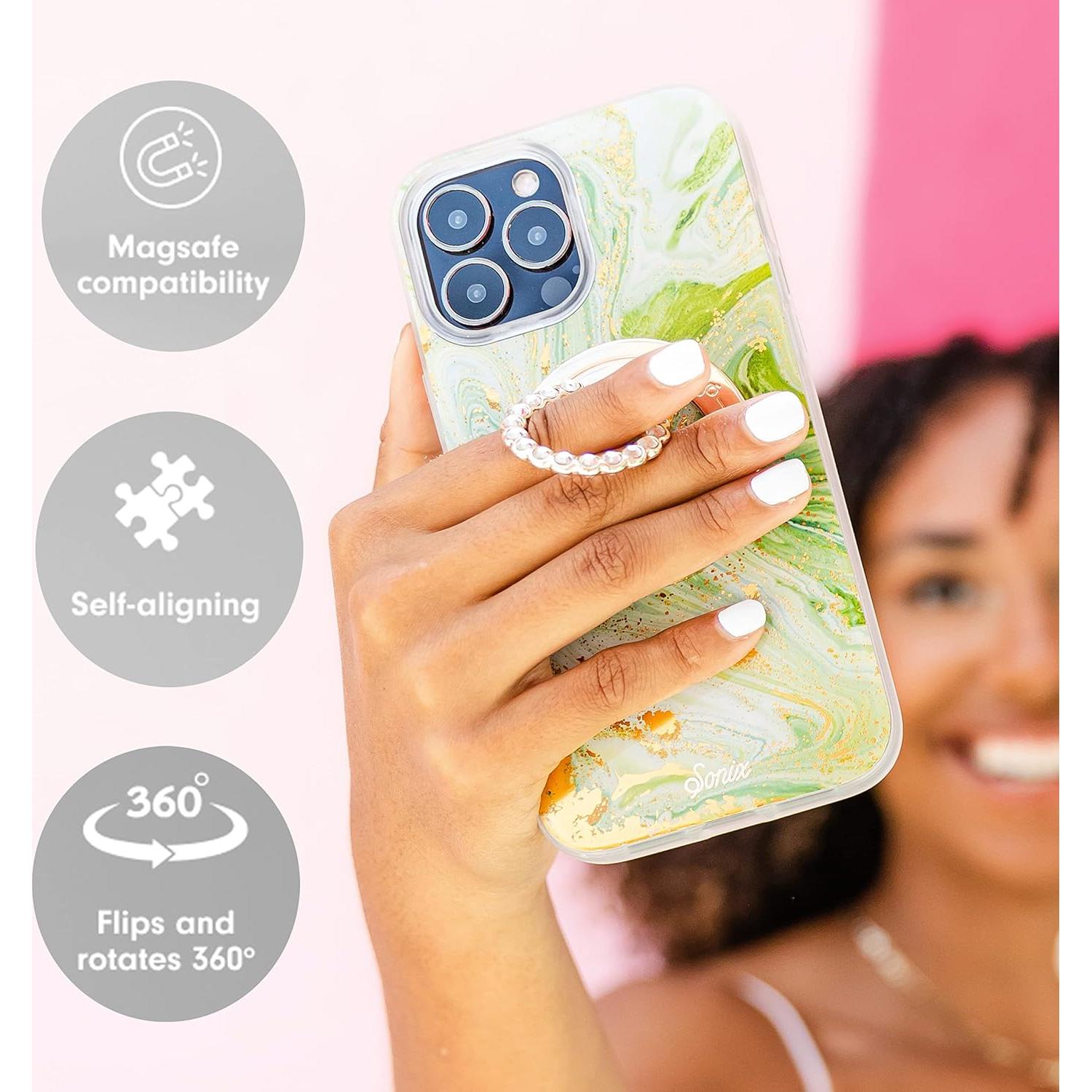 Soporte Magnético para Teléfono Lenntek MagSafe Oro/Rhinestone