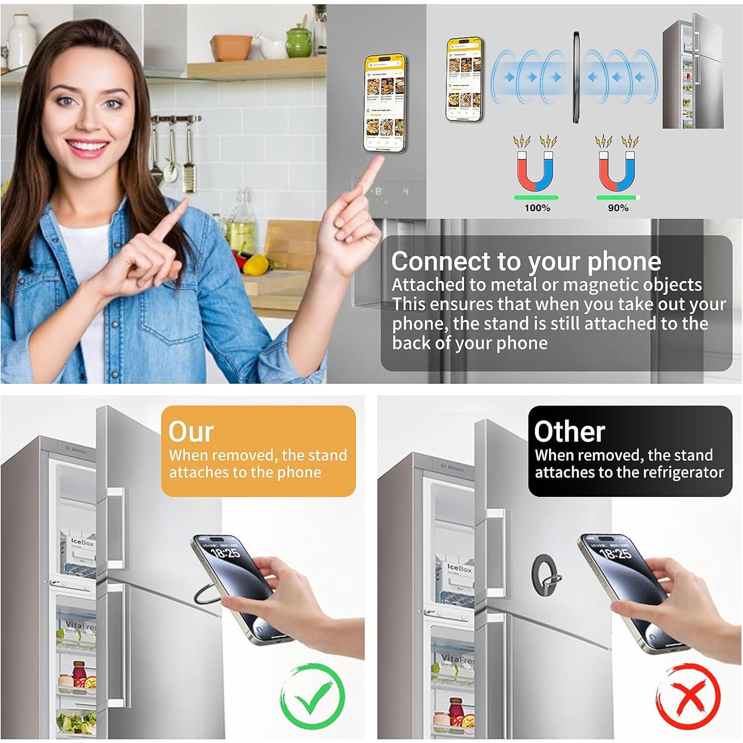 Soporte Magnético para Teléfono OPSO MagSafe 360° Ajustable