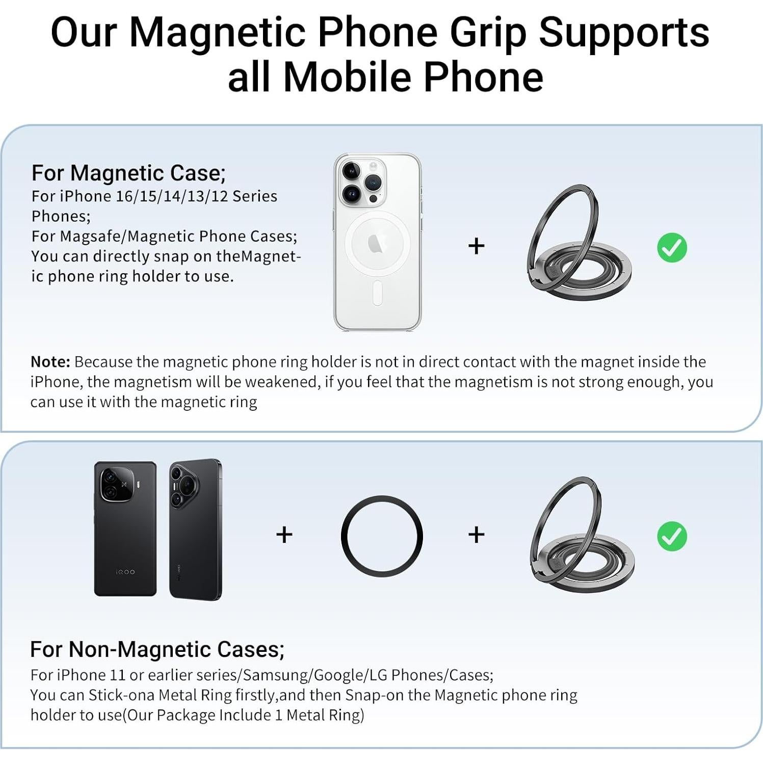 Soporte Magnético para Teléfono OPSO MagSafe 360° Ajustable