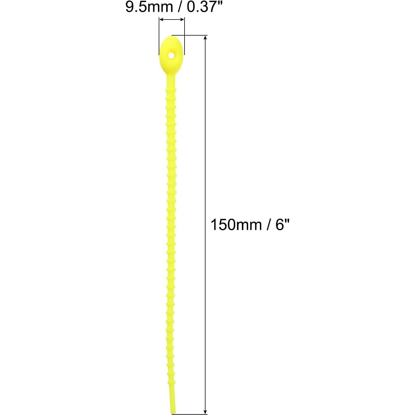 Bridas de Silicona Reutilizables MECCANIXITY 30 Pcs 15 cm Limón