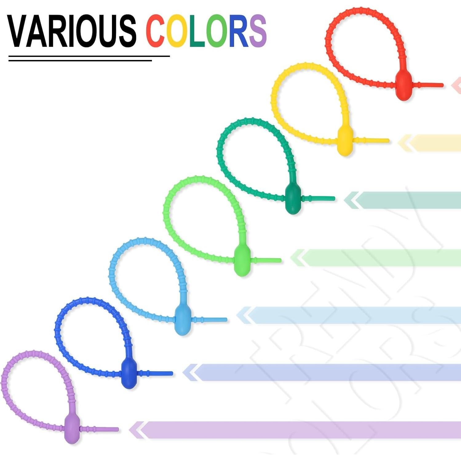 Bridas de Silicona Reutilizables MECCANIXITY 30 Pcs 15 cm Limón