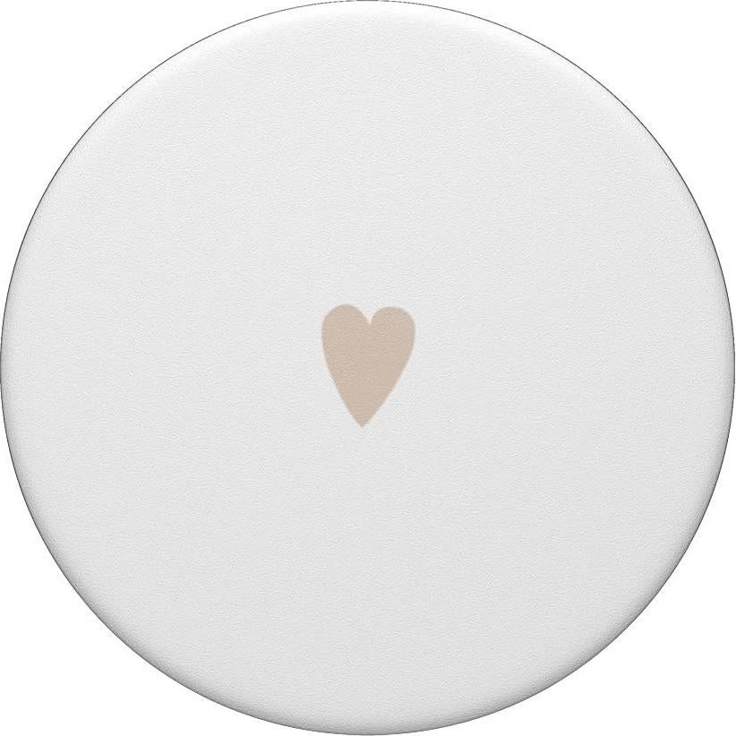PopSockets Adhesivo PopGrip Corazón Minimalista Beige 10.92x8.64cm