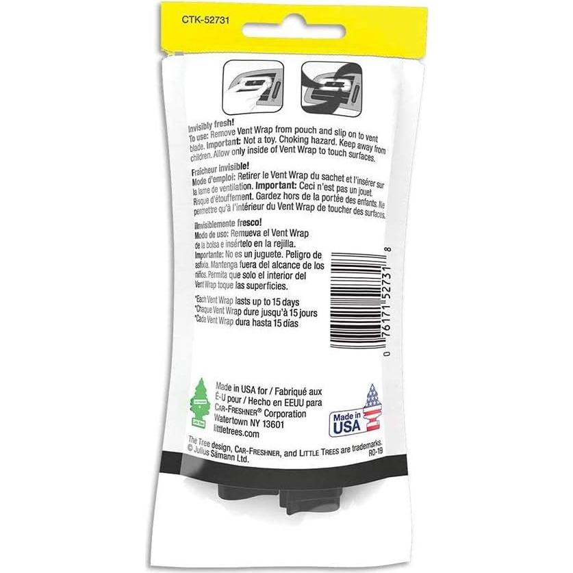 Ambientador de Auto Little Trees Hielo Negro 4 Unidades