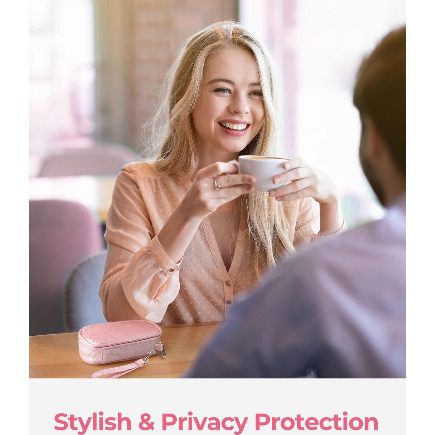 Organizador de Pastillas AMOOS Rosa 2 Veces al Día 15.5x8.6cm