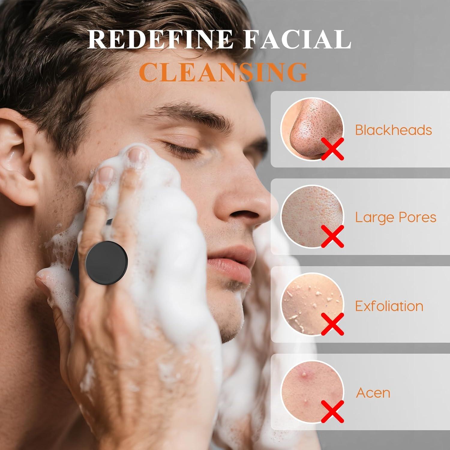Exfoliador Facial de Silicona VWMYQ para Hombres - Cepillo Suave