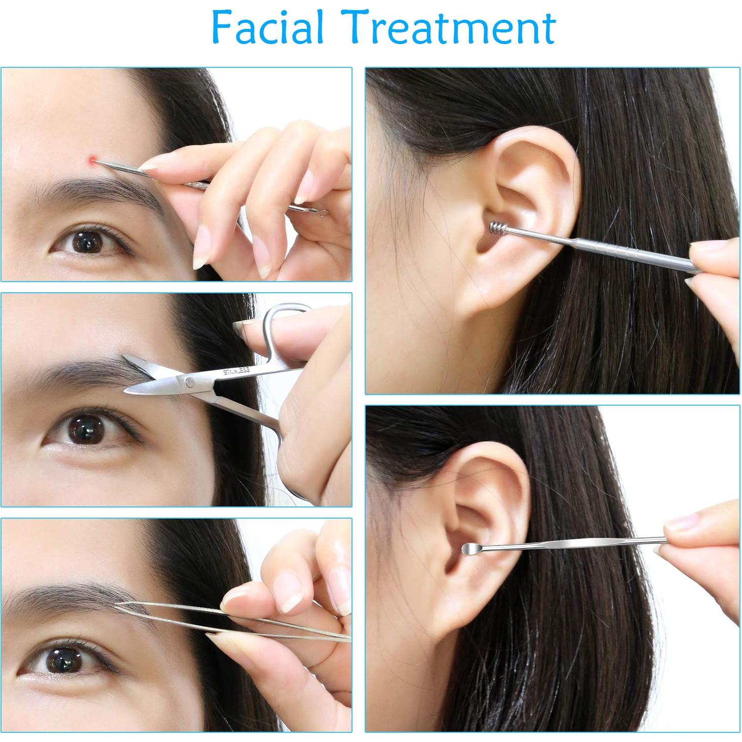 Set de Manicura y Pedicura Teamkio 18 en 1 Acero Inoxidable