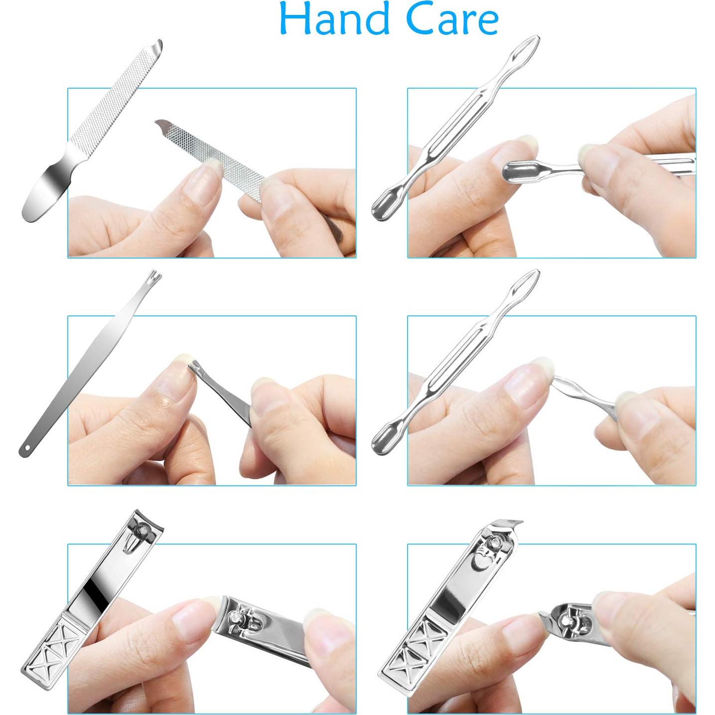 Set de Manicura y Pedicura Teamkio 18 en 1 Acero Inoxidable