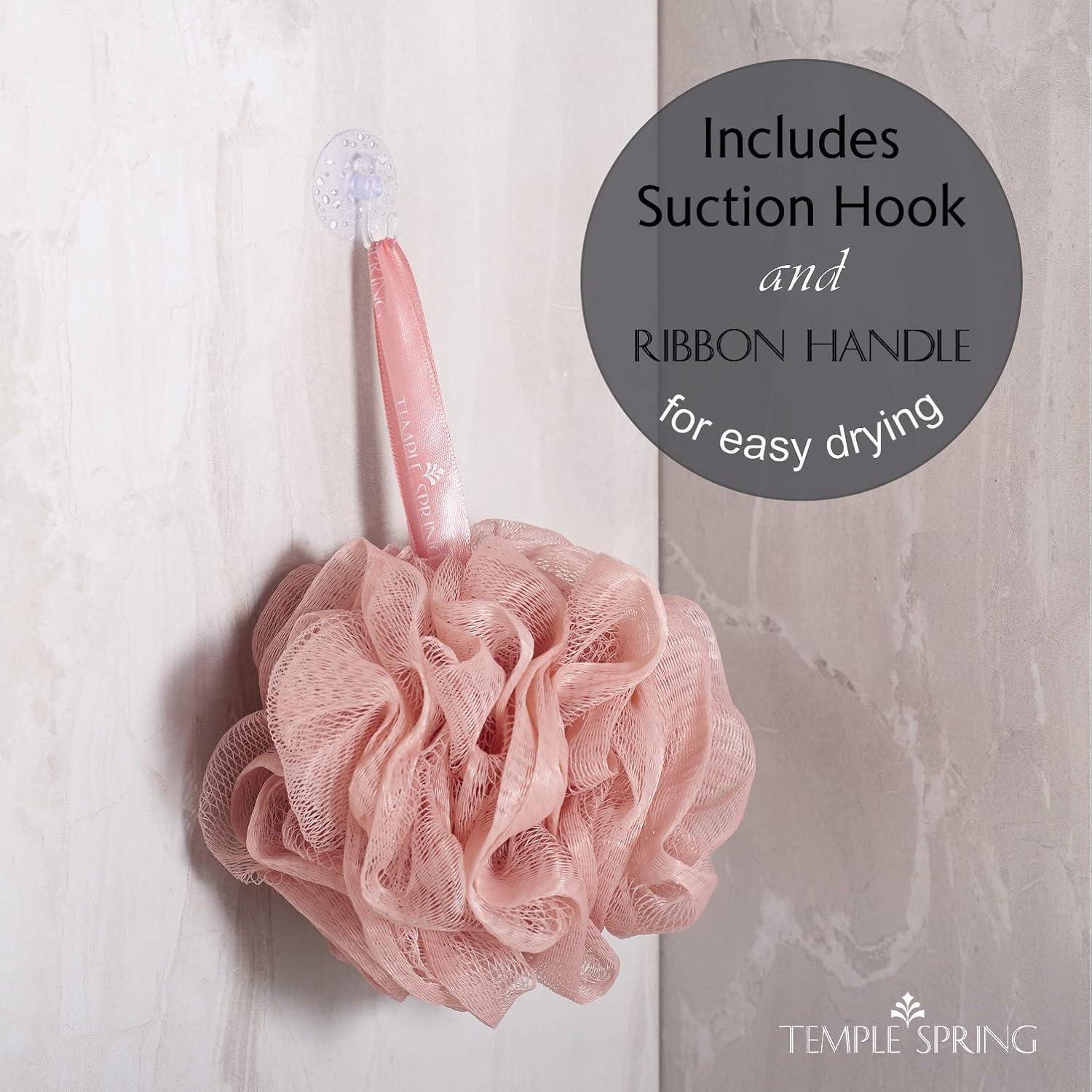 Esponjas de Luffa Recicladas Temple Spring - Exfoliante Coral Rosa