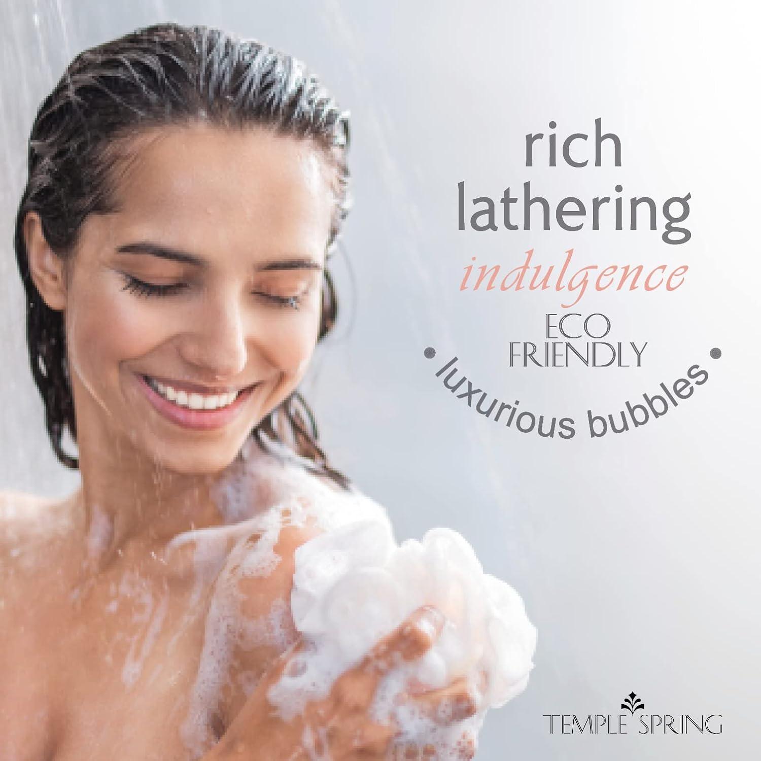 Esponjas de Luffa Recicladas Temple Spring - Exfoliante Coral Rosa