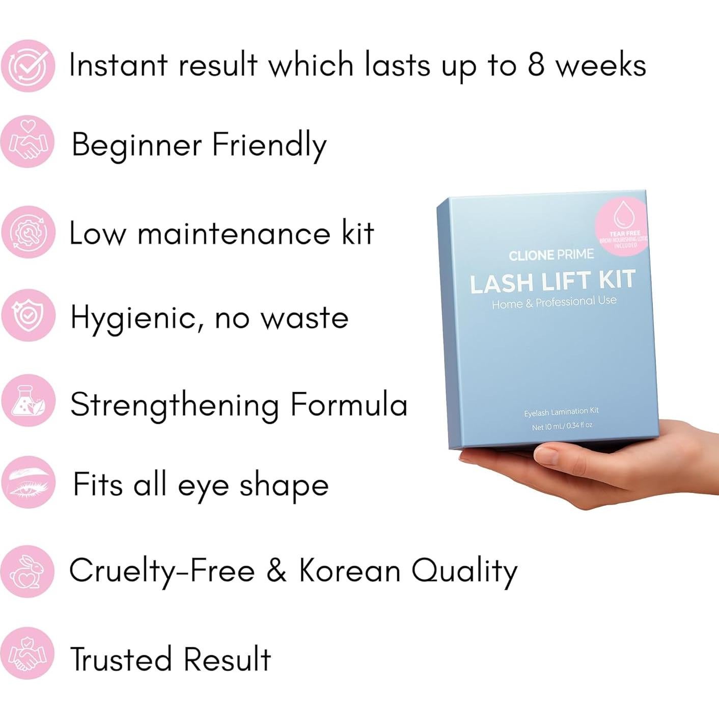 Kit de Elevación de Pestañas CLIONE PRIME - Todo en Uno 100g