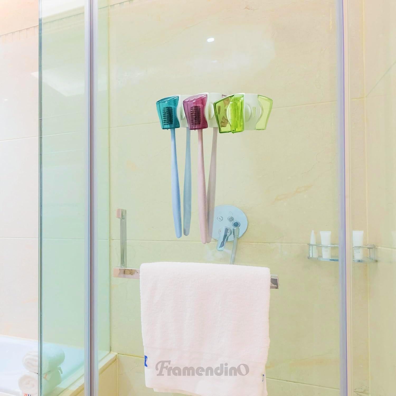 Soportes de Cepillo de Dientes con Ventosa Framendino 3 Pzas