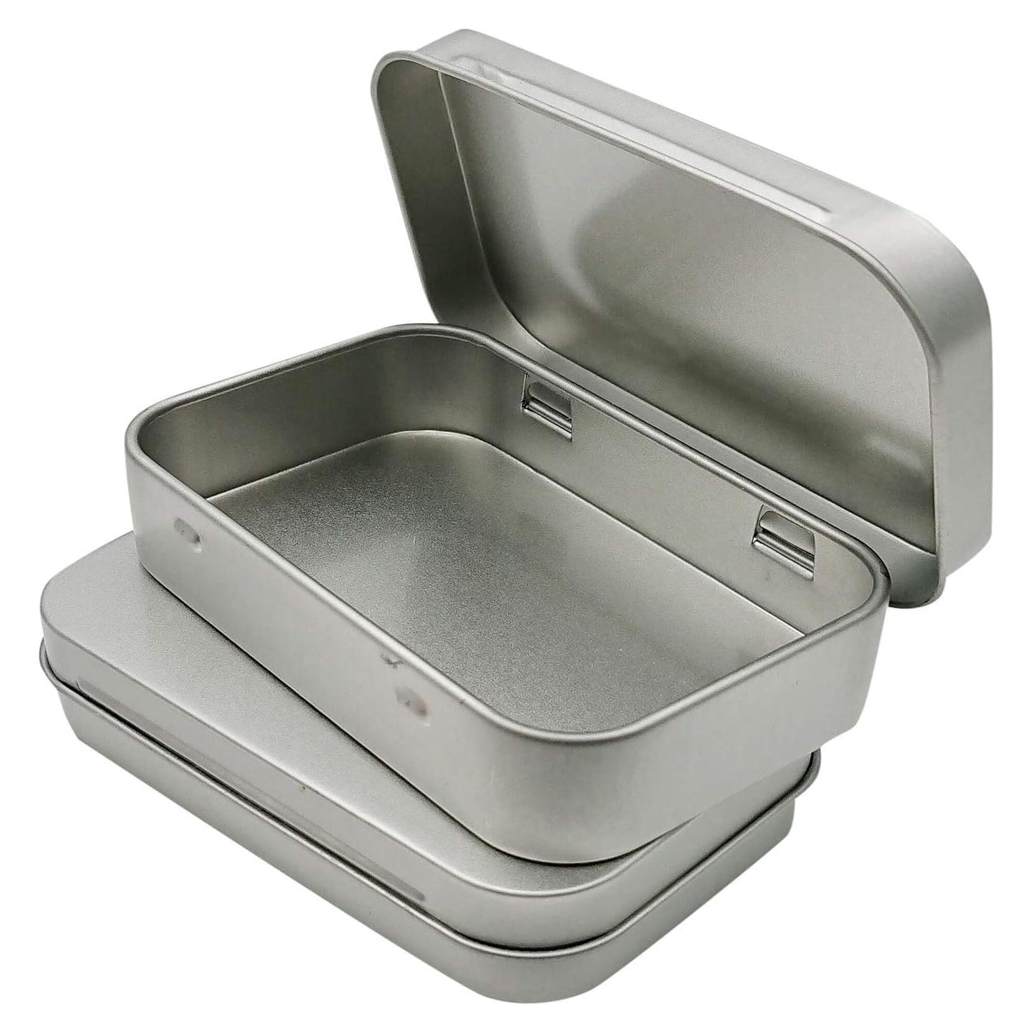 Contenedor Metálico Hulless 2 Pcs 9.4x5.8 cm Plata