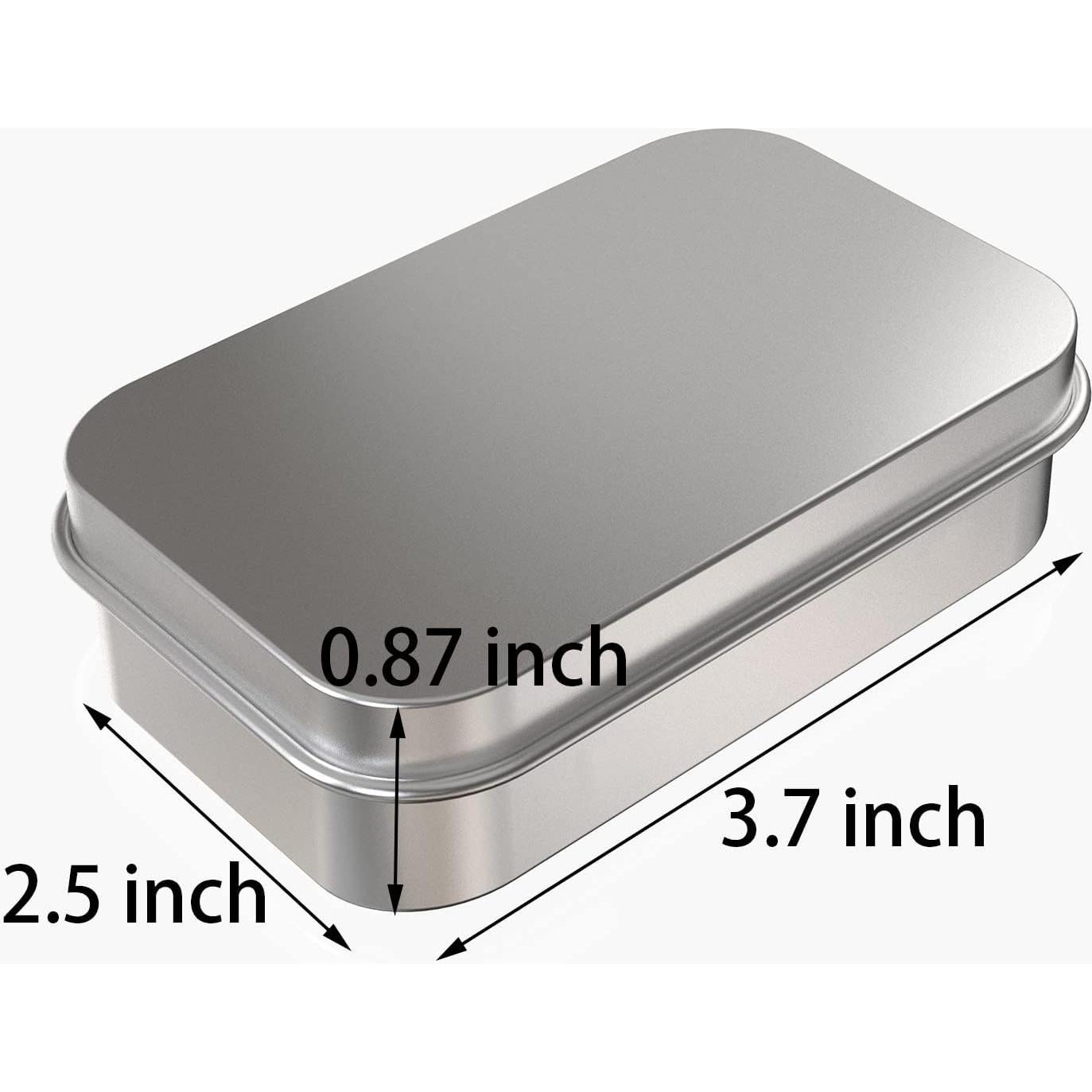 Contenedor Metálico Hulless 2 Pcs 9.4x5.8 cm Plata