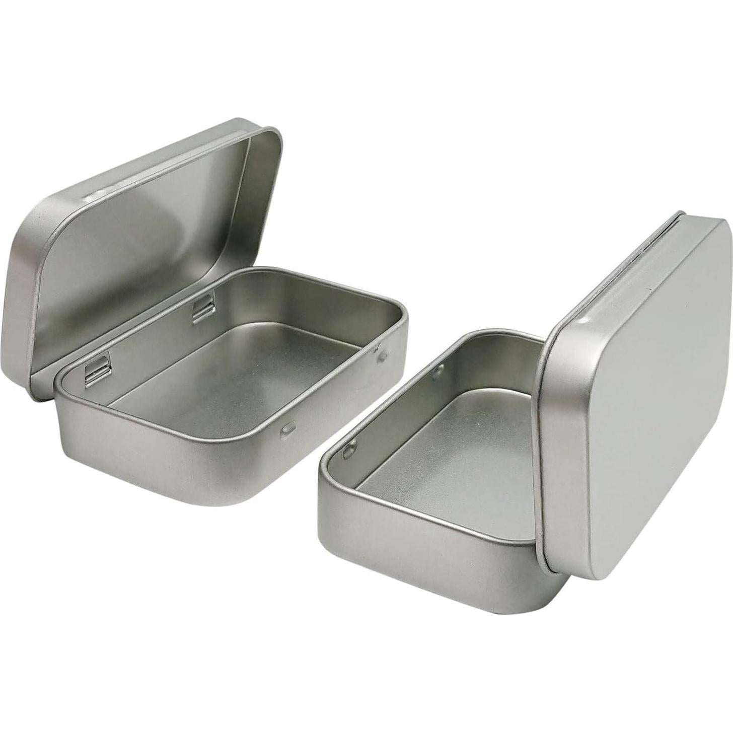 Contenedor Metálico Hulless 2 Pcs 9.4x5.8 cm Plata