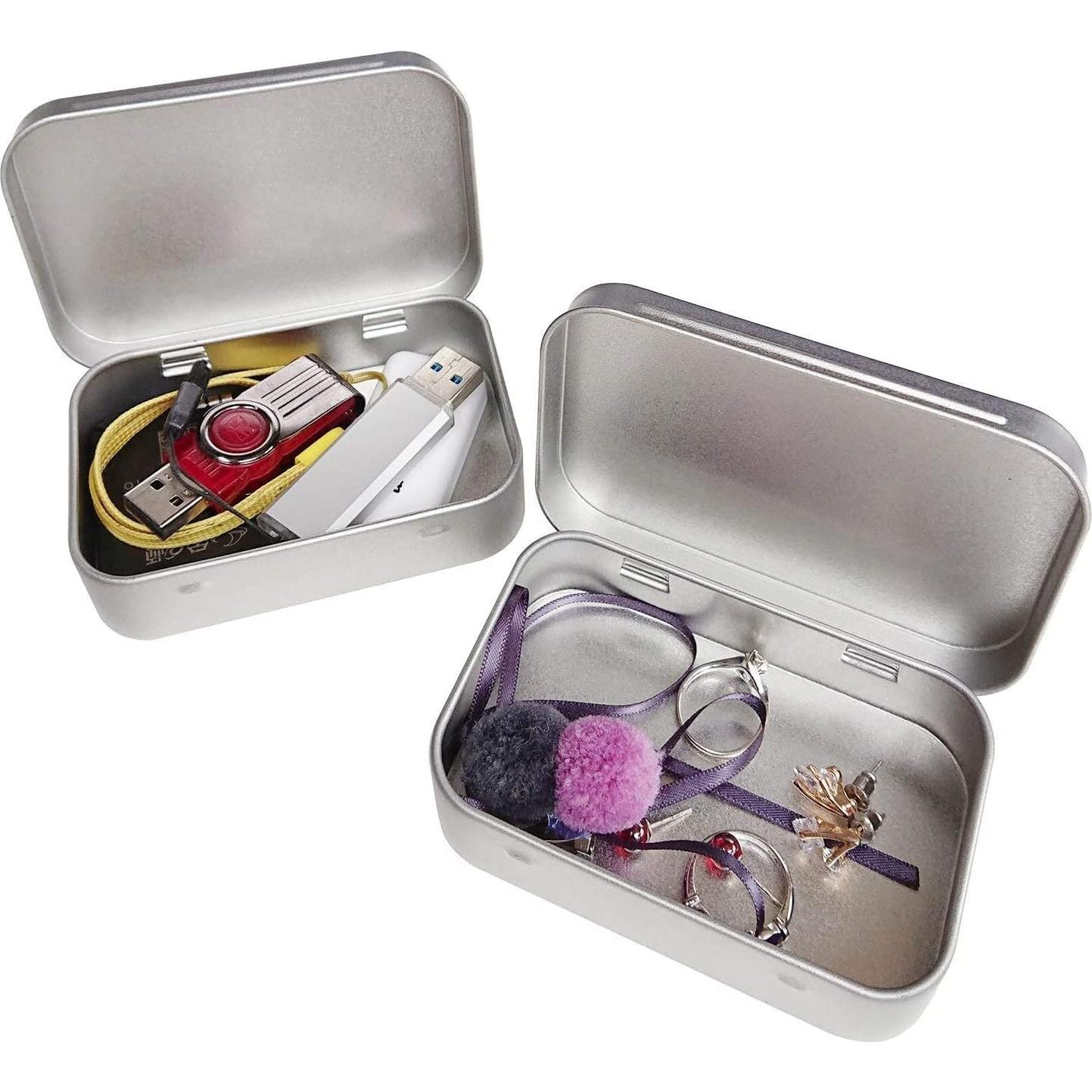 Contenedor Metálico Hulless 2 Pcs 9.4x5.8 cm Plata