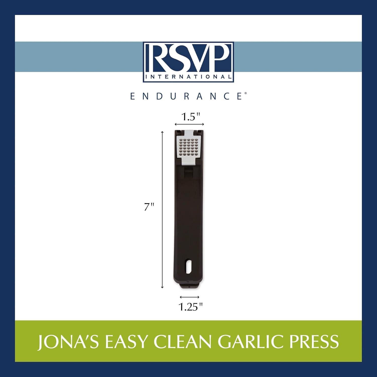 Prensa de Ajo RSVP International Apta para Lavavajillas Negro