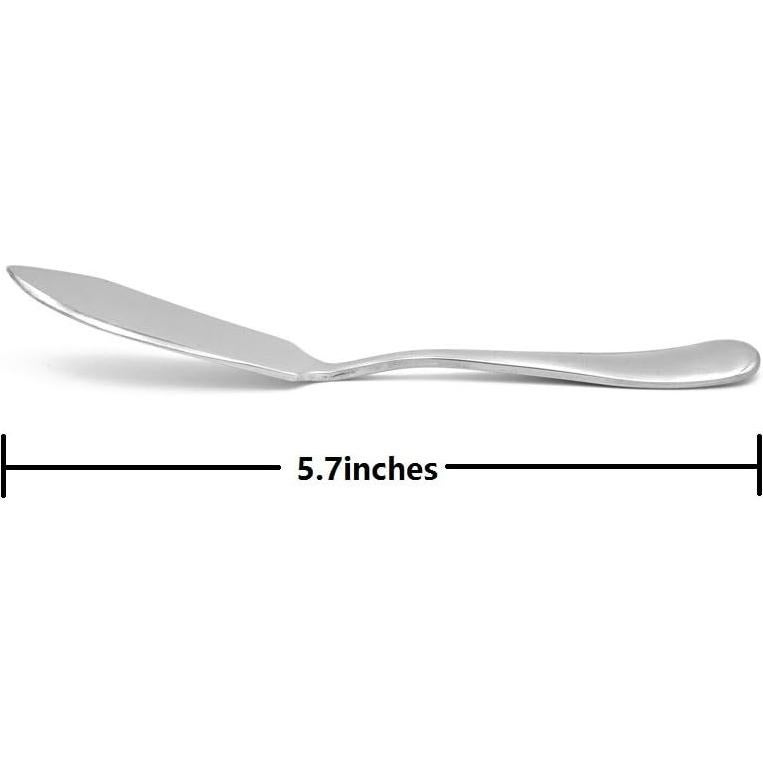 Juego de 2 Cuchillos de Mantequilla ERCRYSTO Acero Inoxidable 14.5cm