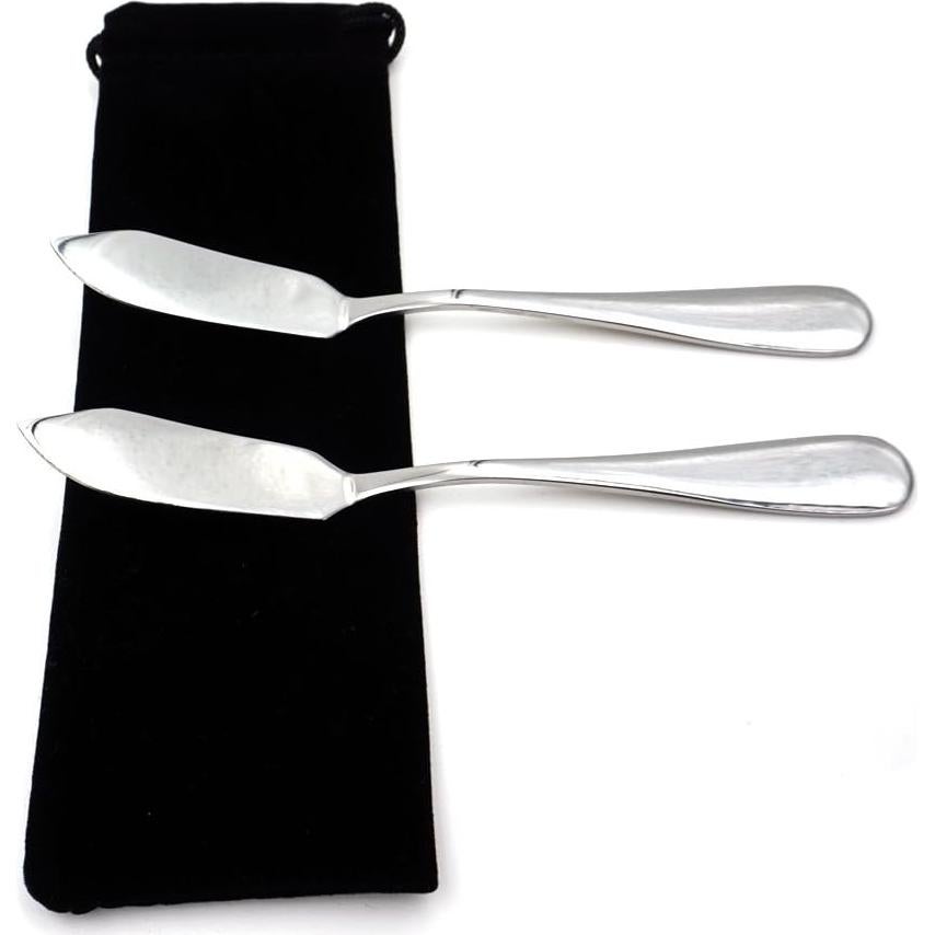 Juego de 2 Cuchillos de Mantequilla ERCRYSTO Acero Inoxidable 14.5cm