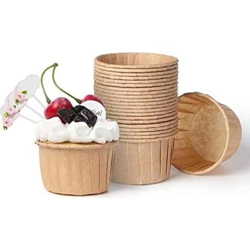 Forros de Cupcake Nax Caki Marrón 30pcs Resistentes a Grasas
