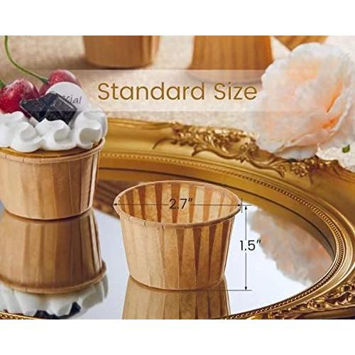 Forros de Cupcake Nax Caki Marrón 30pcs Resistentes a Grasas