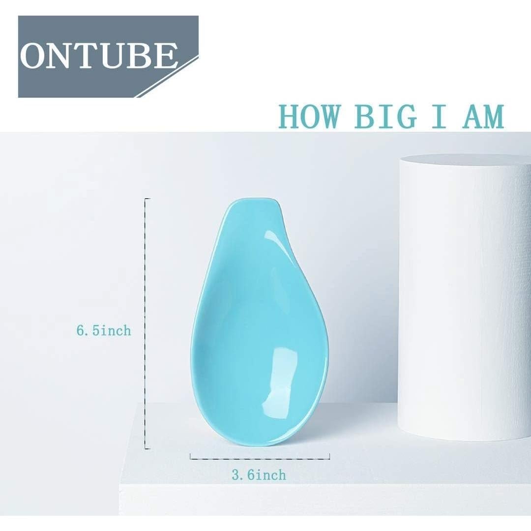 Soportes de Cuchara de Cerámica ONTUBE Set de 4 Azul 16.5 cm