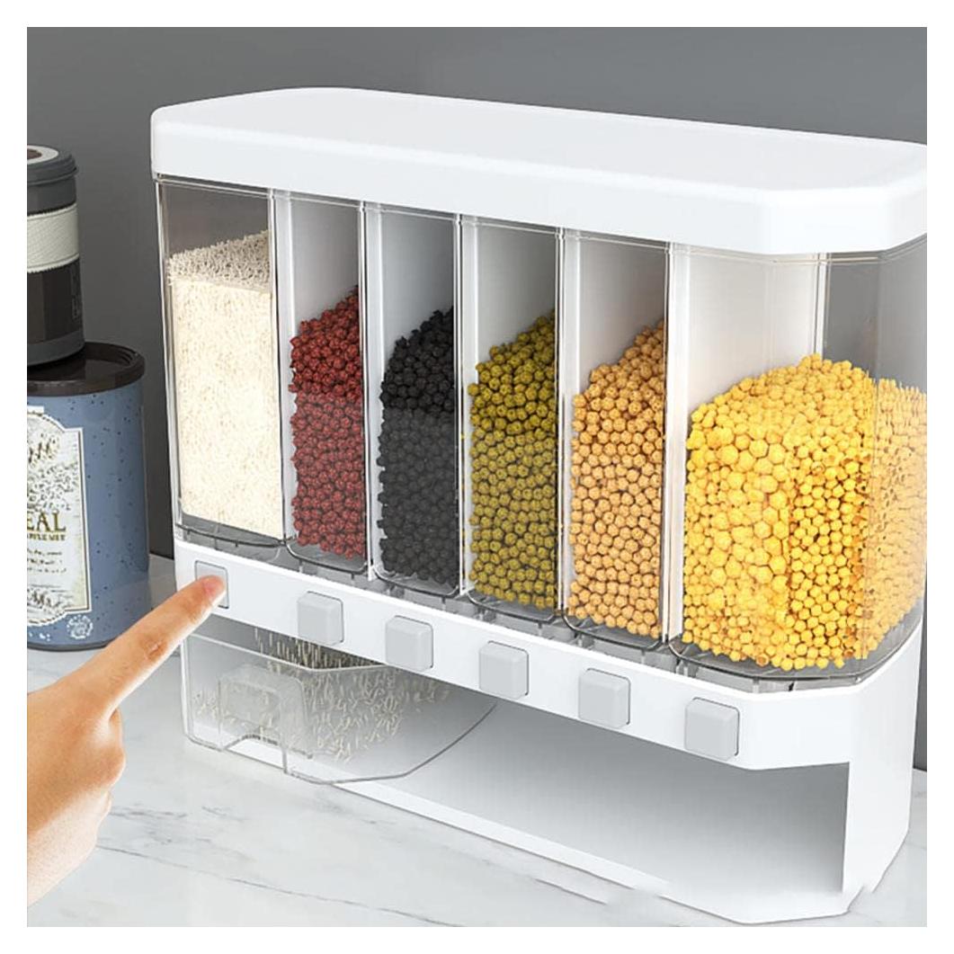 Dispensador de Cereal Automático NEWCES 6 Compartimentos 1.5kg