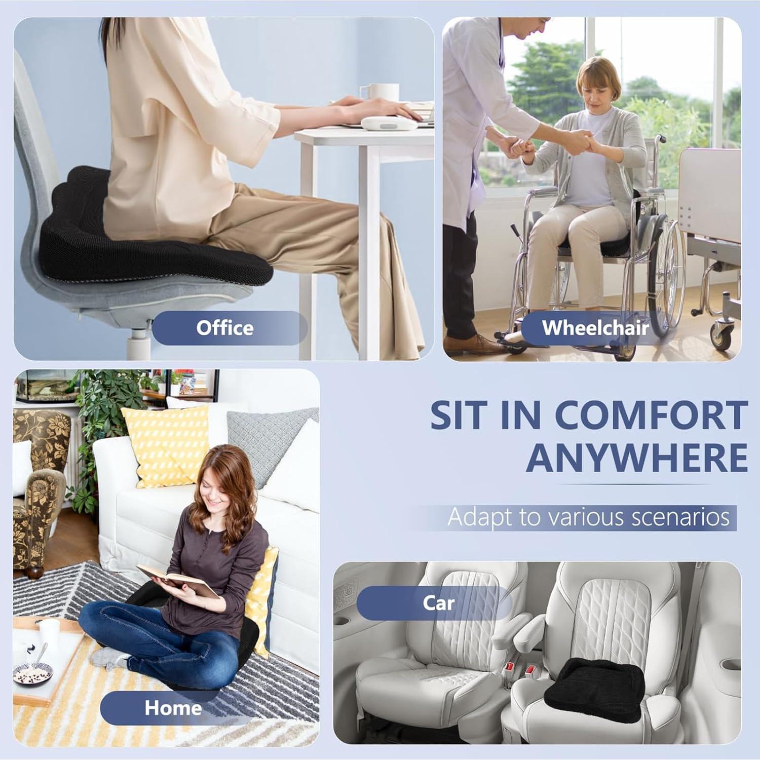 Cojín de Asiento Ergonómico Tsmertor para Silla - Alivio Ciática