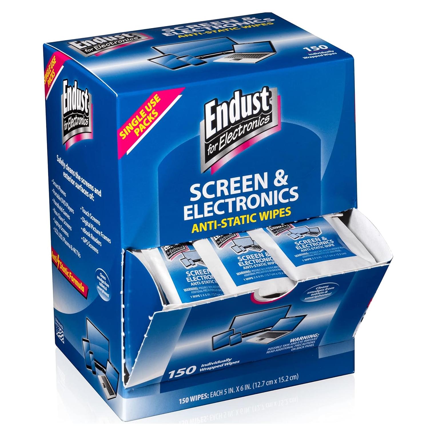 Toallitas Limpiadoras Endust para Electrónicos 150 Unidades