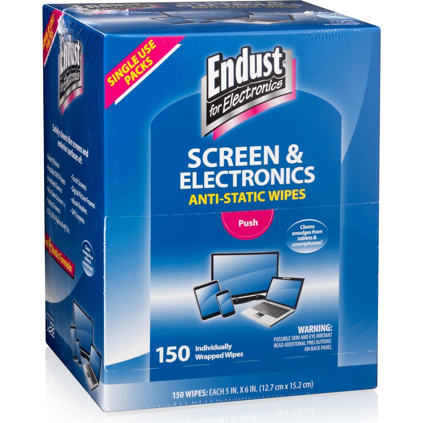 Toallitas Limpiadoras Endust para Electrónicos 150 Unidades